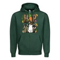 Sports Green Hip hop Easter Bunny Easter Day Zipper Hoodie - HowdyJamesFarm