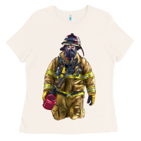 Bone Firefighter Ladies Tee - LillyAllenDesigns