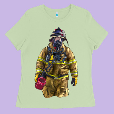 Firefighter Ladies Tee Designed By Lillyallendesigns