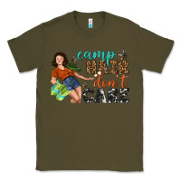 Army Green Camp Hair Don't Care Classic Tee - BundleAndBundleShop