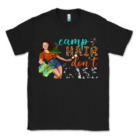 Black Camp Hair Don't Care Classic Tee - BundleAndBundleShop