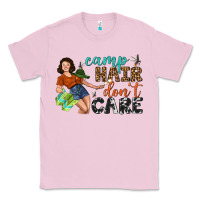 Bubblegum Pink Camp Hair Don't Care Classic Tee - BundleAndBundleShop