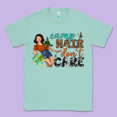 Camp Hair Don't Care Classic Tee Designed By Bundleandbundleshop