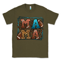 Army Green American Football Mama Mother's Day Classic Tee - LillyAllenDesigns