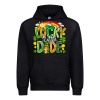 Black Lucky Little Dude Urban Hoodie - CowhideDigitalArt