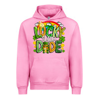 Fuchsia Pink Lucky Little Dude Urban Hoodie - CowhideDigitalArt