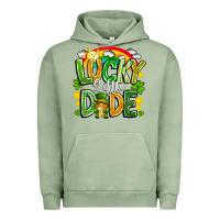 Pigment Oil Green Lucky Little Dude Urban Hoodie - CowhideDigitalArt
