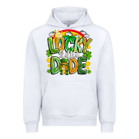 White Lucky Little Dude Urban Hoodie - CowhideDigitalArt