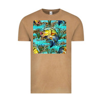 Vintage Camel Lake Fish And Reeds With Leopard Seamless Pattern Bbs Vintage Tee - BundleAndBundleShop