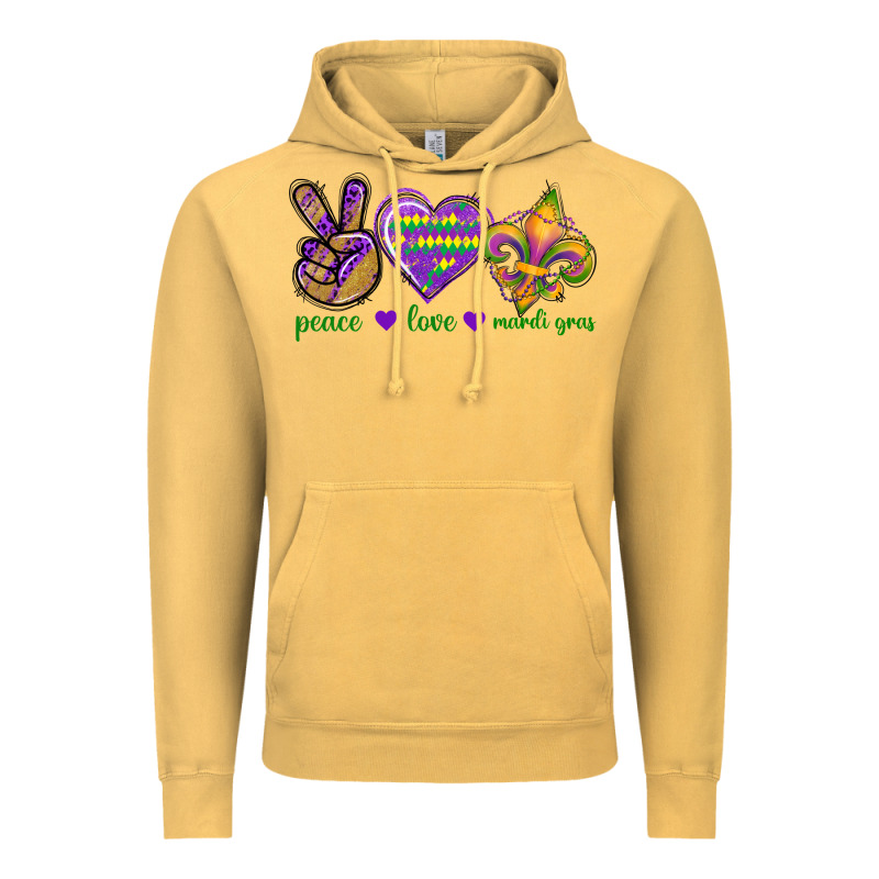 Peace Love Mardi Gras Vintage Hoodie by BundleAndBundleShop | Teevron