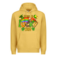 Antique Gold St. Patrick's Have a lucky day Premium Hoodie - OliviaCreatesArt