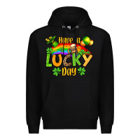 Black St. Patrick's Have a lucky day Premium Hoodie - OliviaCreatesArt