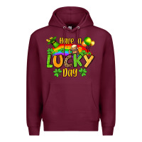 Burgundy St. Patrick's Have a lucky day Premium Hoodie - OliviaCreatesArt