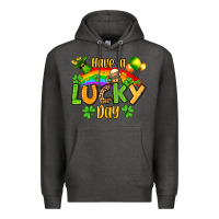 Charcoal Heather St. Patrick's Have a lucky day Premium Hoodie - OliviaCreatesArt