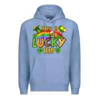 Colony Blue St. Patrick's Have a lucky day Premium Hoodie - OliviaCreatesArt