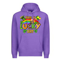 Purple St. Patrick's Have a lucky day Premium Hoodie - OliviaCreatesArt
