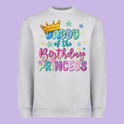 Daddy Of The Birthday Princess Heavyweight Sweatshirt Designed By Nancycooperartshop