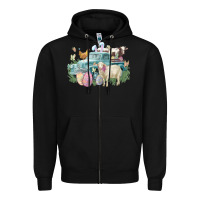 Black Easter truck farm animals Easter Day Zipper Hoodie - HowdyJamesFarm