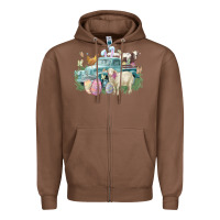 Chestnut Easter truck farm animals Easter Day Zipper Hoodie - HowdyJamesFarm
