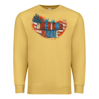 Antique Gold American junkie 4th of july Premium Sweatshirt - FaDigitalArtStudio
