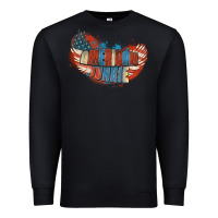 Black American junkie 4th of july Premium Sweatshirt - FaDigitalArtStudio