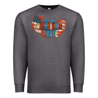 Charcoal Heather American junkie 4th of july Premium Sweatshirt - FaDigitalArtStudio