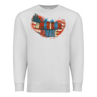 Dove Grey American junkie 4th of july Premium Sweatshirt - FaDigitalArtStudio