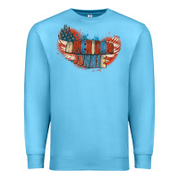 Ocean Blue American junkie 4th of july Premium Sweatshirt - FaDigitalArtStudio