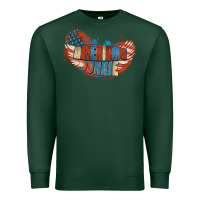 Sports Green American junkie 4th of july Premium Sweatshirt - FaDigitalArtStudio