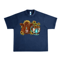 Navy sunflower coffee cup red angus gemstone Urban Heavy Tee - JahusDesignShop