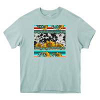 Arona sunflower cowhide serape coaster Heavy Core Tee - BarkalooDesign
