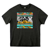 Sunflower Cowhide Serape Coaster Heavy Core Tee | Teevron
