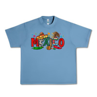 Pebble Blue colorful mexico collage Urban Heavy Tee - LillyAllenDesigns