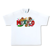 White colorful mexico collage Urban Heavy Tee - LillyAllenDesigns