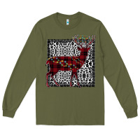 Army Green Christmas Deer Long Sleeve Tee - Bettercallsaul