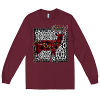Burgundy Christmas Deer Long Sleeve Tee - Bettercallsaul