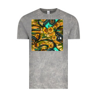 Cloud Rock Leopard Digital Camera And Sunflowers With Camouflage Seamless Pattern Vintage Tee - BundleAndBundleShop