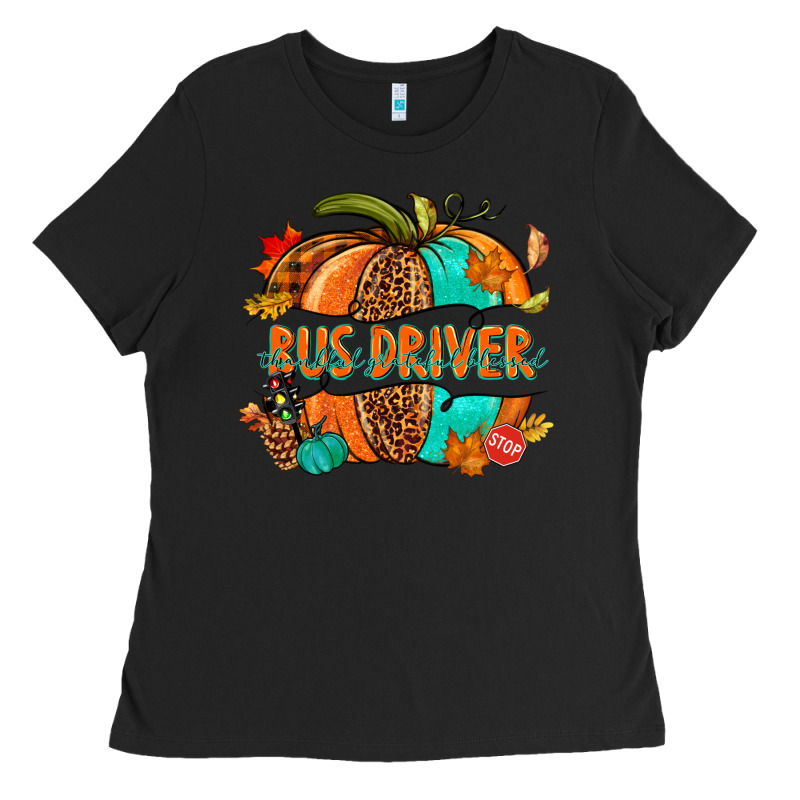 Bus Driver Pumpkin Ladies Tee by NancyCooperArtShop | Teevron