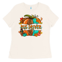 Bone bus driver pumpkin Ladies Tee - NancyCooperArtShop