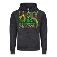 Vintage Black Lucky And Blessed St Patricks Vintage Hoodie - BundleAndBundleShop