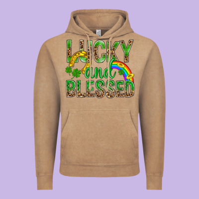 Lucky And Blessed St Patricks Vintage Hoodie Designed By Bundleandbundleshop