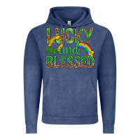 Vintage Denim Lucky And Blessed St Patricks Vintage Hoodie - BundleAndBundleShop