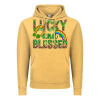 Vintage Mustard Lucky And Blessed St Patricks Vintage Hoodie - BundleAndBundleShop