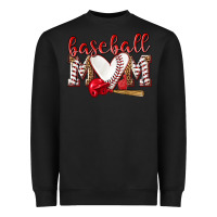 Black Baseball Mom Heavyweight Sweatshirt - NancyCooperArtShop