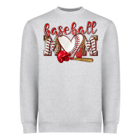 Heather Grey Baseball Mom Heavyweight Sweatshirt - NancyCooperArtShop