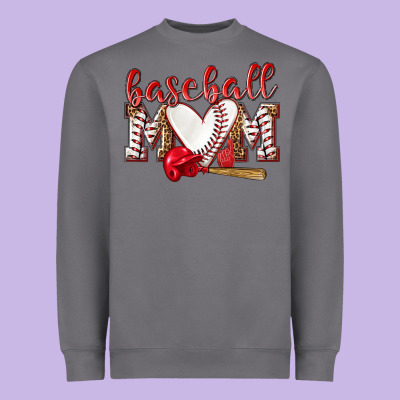Baseball Mom Heavyweight Sweatshirt Designed By Nancycooperartshop