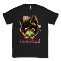Black Afro Messy Bun Cosmetologist Classic Tee - BundleAndBundleShop