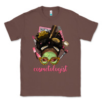 Chestnut Afro Messy Bun Cosmetologist Classic Tee - BundleAndBundleShop
