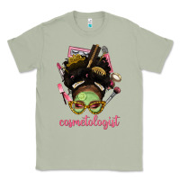 Matcha Afro Messy Bun Cosmetologist Classic Tee - BundleAndBundleShop