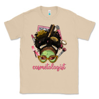 Mushroom Afro Messy Bun Cosmetologist Classic Tee - BundleAndBundleShop